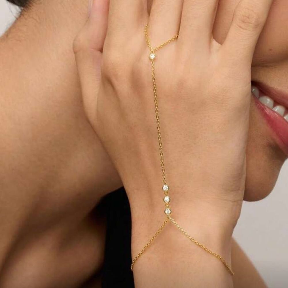 Crystal Hand Chain Bracelet M1734